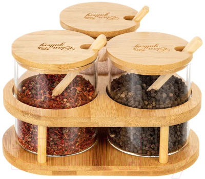 Набор емкостей для хранения Elan Gallery Crystal glass / 360128