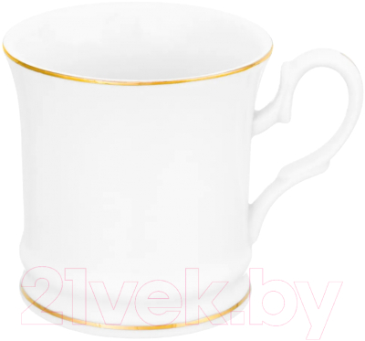 Чашка Elan Gallery Белая с золотом / 420487 - фото
