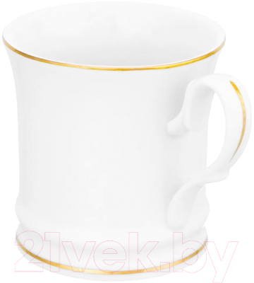 Чашка Elan Gallery Белая с золотом / 420487