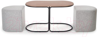Журнальный столик Halmar Pampa + 2 пуфа