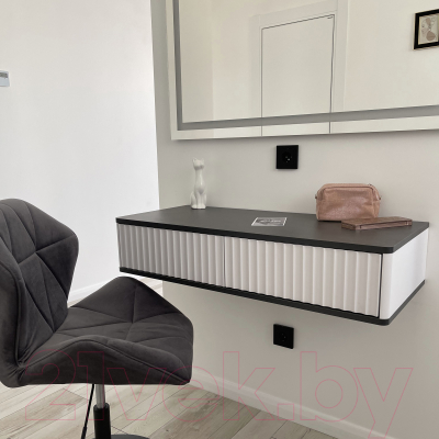 Тумба Shtabe Royal 5010 эко (белый/металл бруклин)