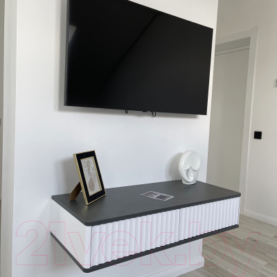 Тумба Shtabe Royal 5010 эко (белый/металл бруклин)