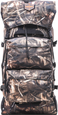 Рюкзак туристический Huntsman Пикбастон Оксфорд/Рип-Стоп камыш (100л) - фото