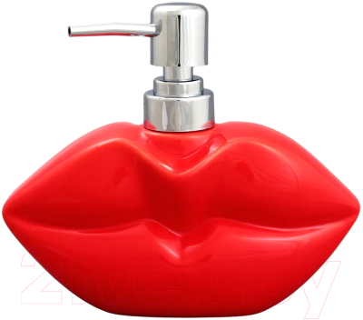 Дозатор для жидкого мыла Elan Gallery Губы алые / 190002 - фото