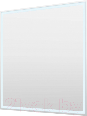 Зеркало Пекам Greta 80x80 / greta-80x80dcl (с подсветкой, сенсором на взмах руки и часами) - фото