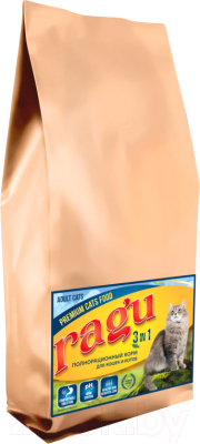 Сухой корм для кошек Ragu Для кошек и котов 3в1 (1.5кг) - фото