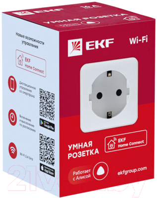 Умная розетка EKF Сonnect Wi-Fi / RCS-1-WF