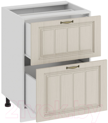 Шкаф-стол кухонный ТриЯ Лина 1Н6Я2 (белый/крем)