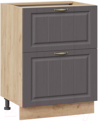 Шкаф-стол кухонный ТриЯ Лина 1Н6Я2 (дуб крафт золотой/графит) - фото