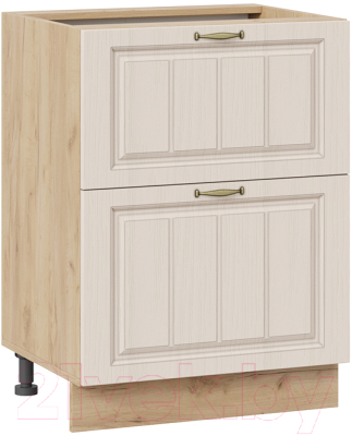 Шкаф-стол кухонный ТриЯ Лина 1Н6Я2 (дуб крафт золотой/крем) - фото