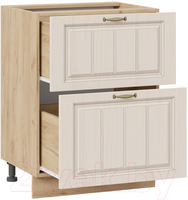 Шкаф-стол кухонный ТриЯ Лина 1Н6Я2 (дуб крафт золотой/крем)