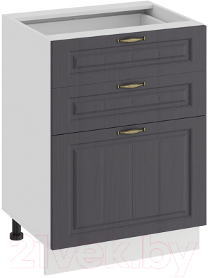 Шкаф-стол кухонный ТриЯ Лина 1Н6Я3 (белый/графит) - фото