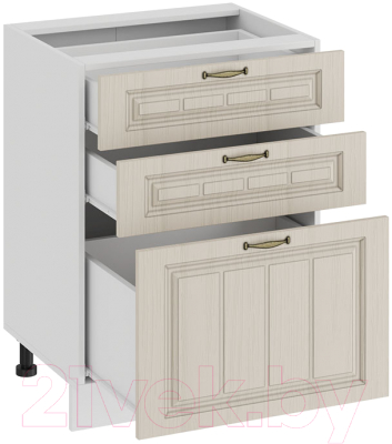 Шкаф-стол кухонный ТриЯ Лина 1Н6Я3 (белый/крем)