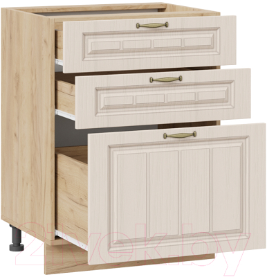 Шкаф-стол кухонный ТриЯ Лина 1Н6Я3 (дуб крафт золотой/крем)