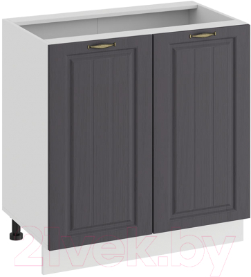 Шкаф-стол кухонный ТриЯ Лина 1Н8 (белый/графит) - фото