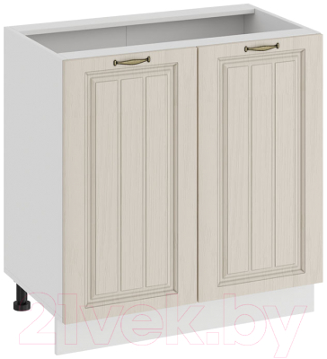 Шкаф-стол кухонный ТриЯ Лина 1Н8 (белый/кремовый) - фото