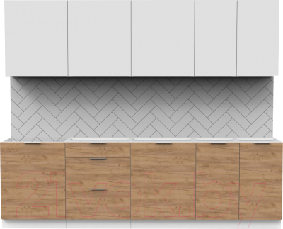 Готовая кухня Интермебель Микс Топ-9 2.6м без столешницы - фото