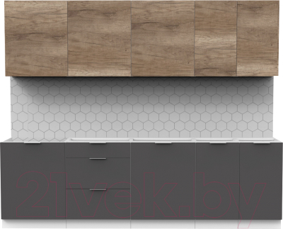 Готовая кухня Интермебель Микс Топ-9 2.6м без столешницы - фото