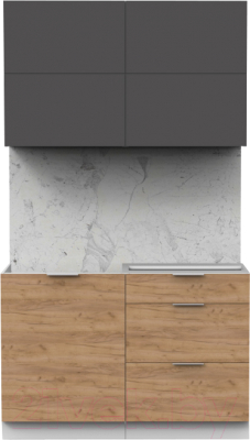 Готовая кухня Интермебель Микс Топ-31 1.2м без столешницы - фото