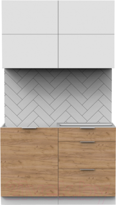 Готовая кухня Интермебель Микс Топ-31 1.2м без столешницы - фото