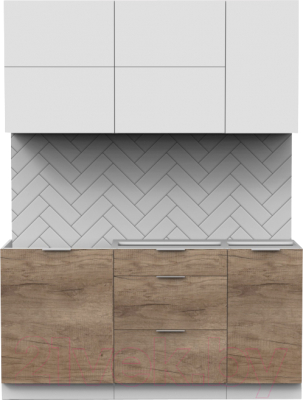 Готовая кухня Интермебель Микс Топ-32 1.6м без столешницы - фото