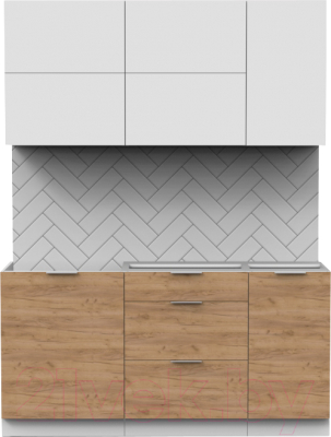 Готовая кухня Интермебель Микс Топ-32 1.6м без столешницы - фото