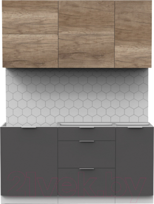 Готовая кухня Интермебель Микс Топ-32 1.6м без столешницы - фото