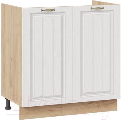 Шкаф под мойку ТриЯ Лина 1Н8М (дуб крафт золотой/белый) - фото