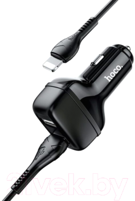 Зарядное устройство автомобильное Hoco Z36 + кабель Lightning