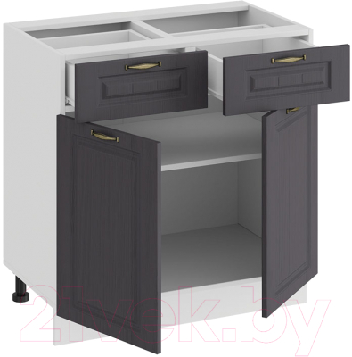 Шкаф-стол кухонный ТриЯ Лина 1Н8Я1 (белый/графит)