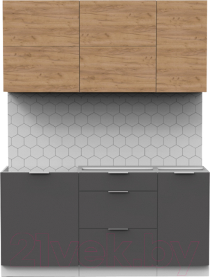 Готовая кухня Интермебель Микс Топ-32 1.6м без столешницы - фото