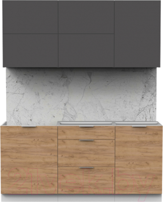 Готовая кухня Интермебель Микс Топ-33 1.7м без столешницы - фото