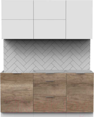 Готовая кухня Интермебель Микс Топ-33 1.7м без столешницы - фото