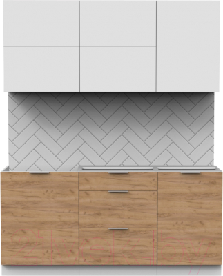 Готовая кухня Интермебель Микс Топ-33 1.7м без столешницы - фото