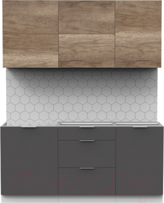 Готовая кухня Интермебель Микс Топ-33 1.7м без столешницы - фото