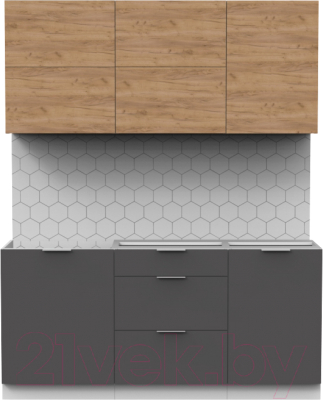 Готовая кухня Интермебель Микс Топ-33 1.7м без столешницы - фото