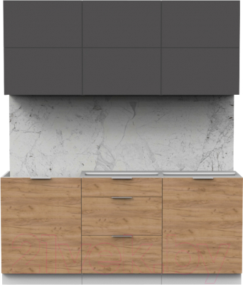 Готовая кухня Интермебель Микс Топ-34 1.8м без столешницы - фото