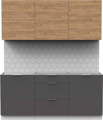 Готовая кухня Интермебель Микс Топ-34 1.8м без столешницы - фото