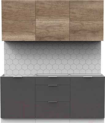 Готовая кухня Интермебель Микс Топ-34 1.8м без столешницы - фото