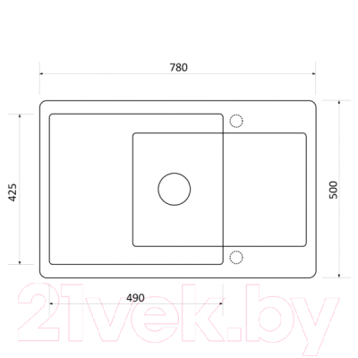 Мойка кухонная Zigmund & Shtain Rechteck 780.490