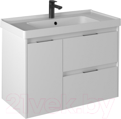 Тумба с умывальником Briz Вена Грэйс 90 / 239 03-20090-15 00 БЕЛ - фото