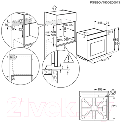 Электрический духовой шкаф Electrolux EOD5C50Z