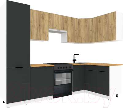 Готовая кухня ВерсоМебель Эко-1 1.4x2.6 правая - фото