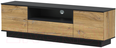 Тумба Интерлиния Quartz QZ-Т180 (дуб нокс/черный) - фото