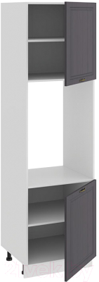 Шкаф-пенал кухонный ТриЯ Лина 1П6 (белый/графит)