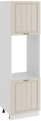 Шкаф-пенал кухонный ТриЯ Лина 1П6 (белый/крем) - фото