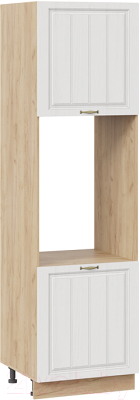 Шкаф-пенал кухонный ТриЯ Лина 1П6 (дуб крафт золотой/белый) - фото