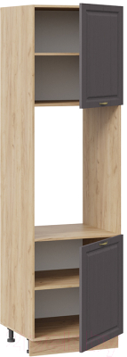 Шкаф-пенал кухонный ТриЯ Лина 1П6 (дуб крафт золотой/графит)