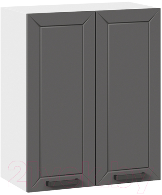 Шкаф навесной для кухни ТриЯ Лорас 1В6 (белый/холст вулкан) - фото