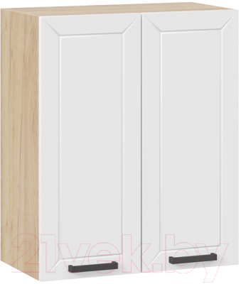 Шкаф навесной для кухни ТриЯ Лорас 1В6 (дуб крафт золотой/холст белый) - фото